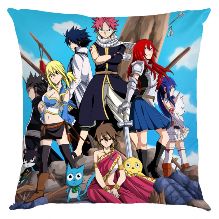 Fairy tail Anime square full-color pillow cushion 45X45CM NO FILLING  Y2-69