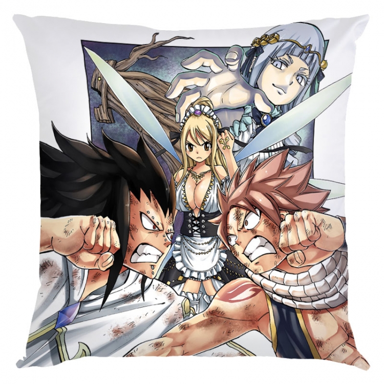 Fairy tail Anime square full-color pillow cushion 45X45CM NO FILLING  Y2-29