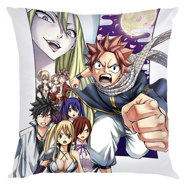 Fairy tail Anime square full-color pillow cushion 45X45CM NO FILLING   Y2-25