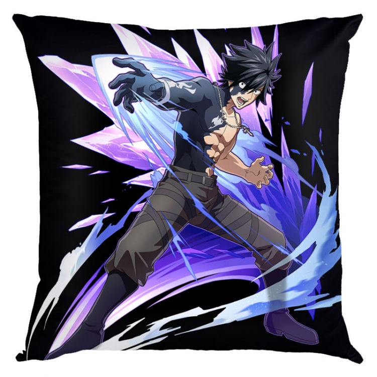 Fairy tail Anime square full-color pillow cushion 45X45CM NO FILLING  Y2-33
