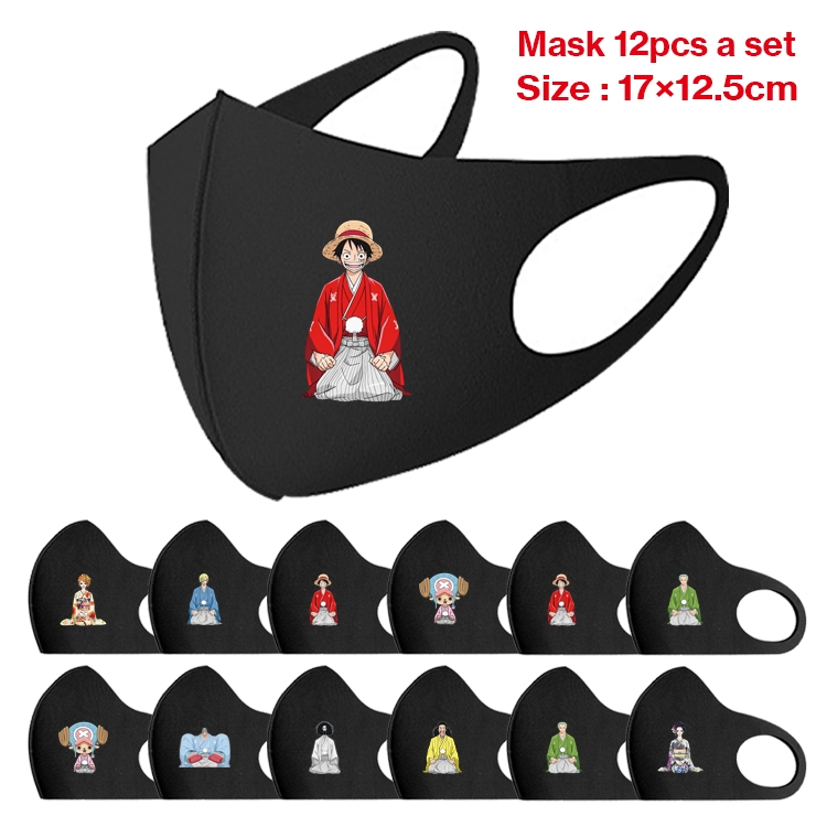 One Piece  Anime peripheral adult masks 17x12.5cm a set of 12