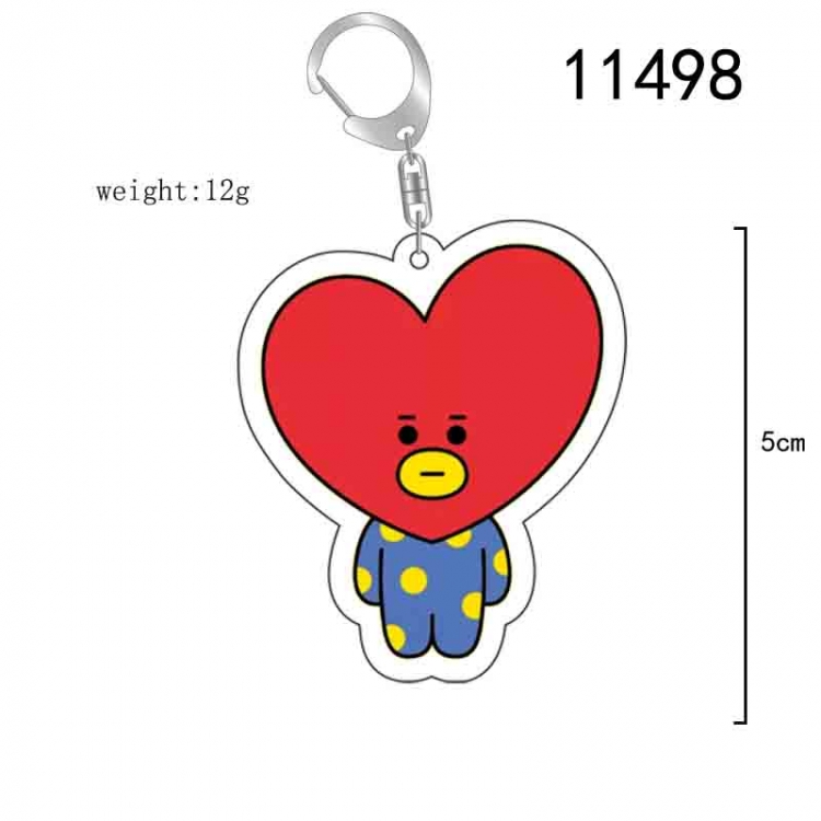 BT21  Star film and television  acrylic Key Chain  price for 5 pcs 11498