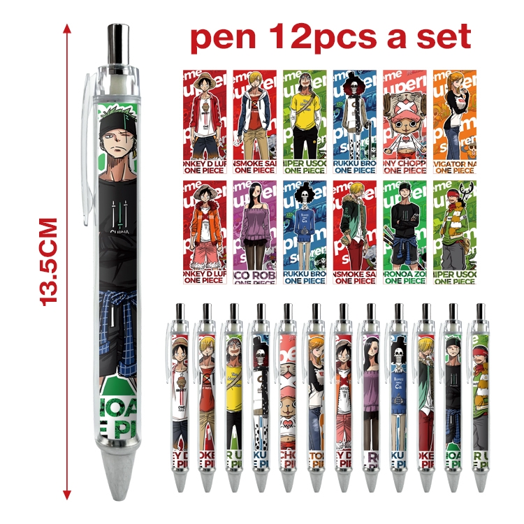 One Piece anime ballpoint pen A set of 12