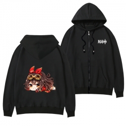 Genshin Impact  Black Hooded T...