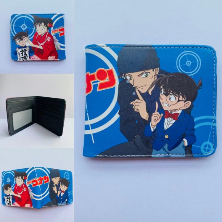Detective conan Full color  Two fold short card case wallet
