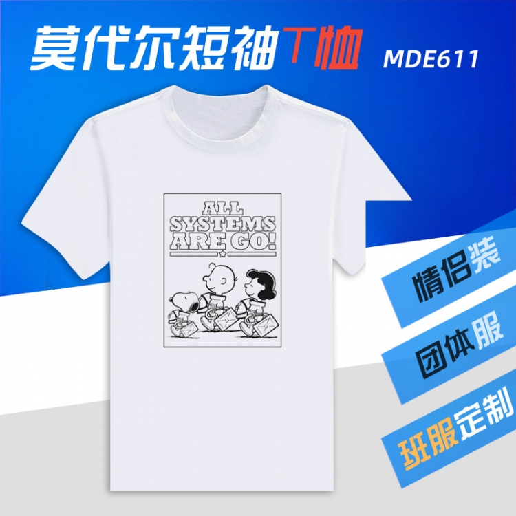 Snoopys Story Anime Modal Short Sleeve T-Shirt MDE611