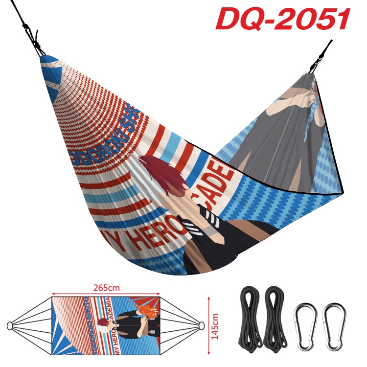 My Hero Academia Outdoor full color watermark printing hammock 265x145cm DQ-2051