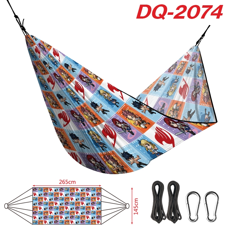 Fairy tail Outdoor full color watermark printing hammock 265x145cm DQ-2074