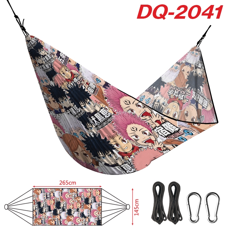 Jujutsu Kaisen Outdoor full color watermark printing hammock 265x145cm  DQ-2041