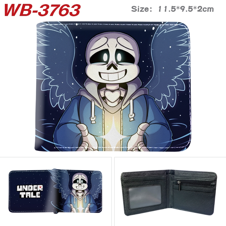 Undertale Anime color book two-fold leather wallet 11.5X9.5X2CM WB-3763A