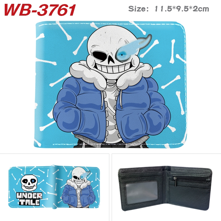 Undertale Anime color book two-fold leather wallet 11.5X9.5X2CM  WB-3761A