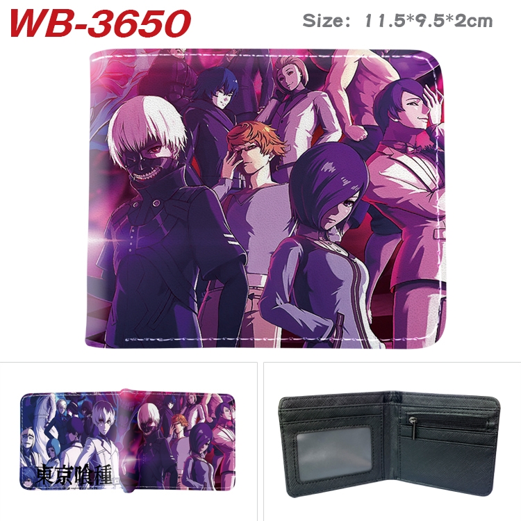Tokyo Ghoul Anime color book two-fold leather wallet 11.5X9.5X2CM WB-3650A