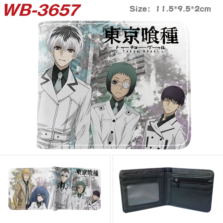 Tokyo Ghoul Anime color book two-fold leather wallet 11.5X9.5X2CM WB-3657A