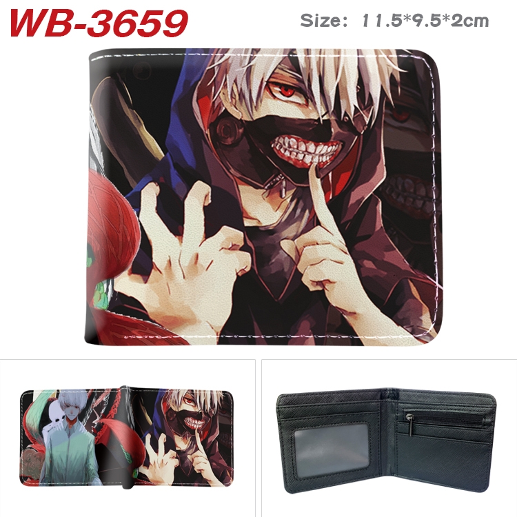 Tokyo Ghoul Anime color book two-fold leather wallet 11.5X9.5X2CM  WB-3659A