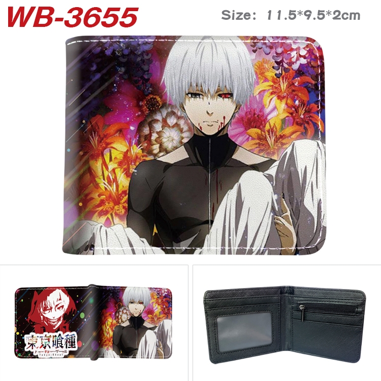 Tokyo Ghoul Anime color book two-fold leather wallet 11.5X9.5X2CM  WB-3655A