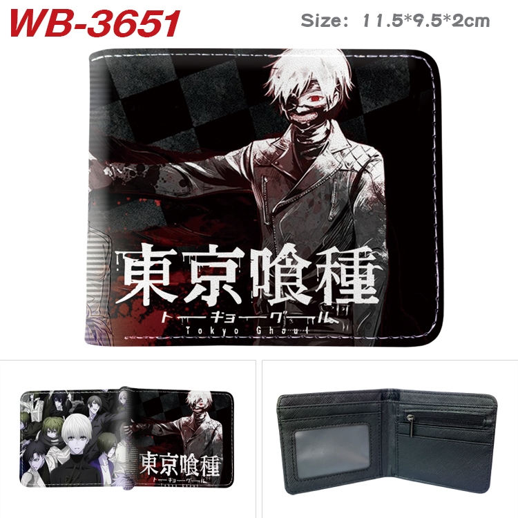 Tokyo Ghoul Anime color book two-fold leather wallet 11.5X9.5X2CM  WB-3651A