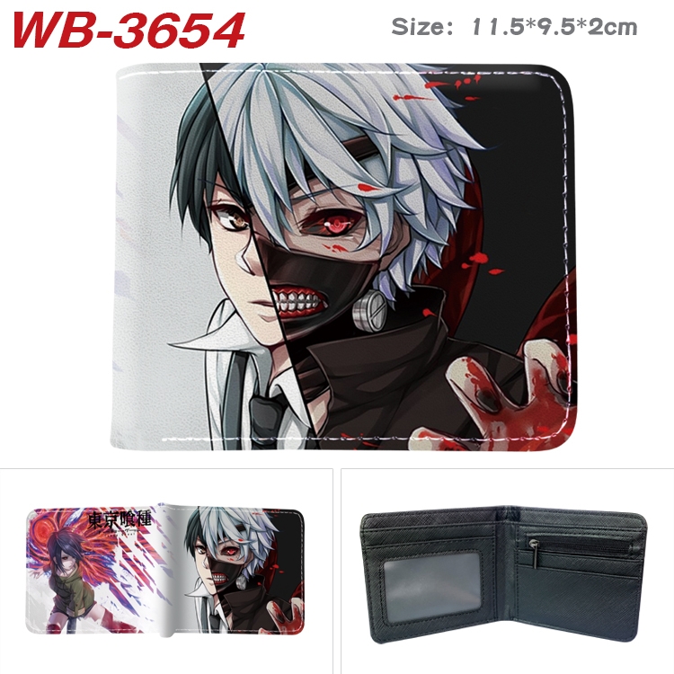 Tokyo Ghoul Anime color book two-fold leather wallet 11.5X9.5X2CM WB-3654A