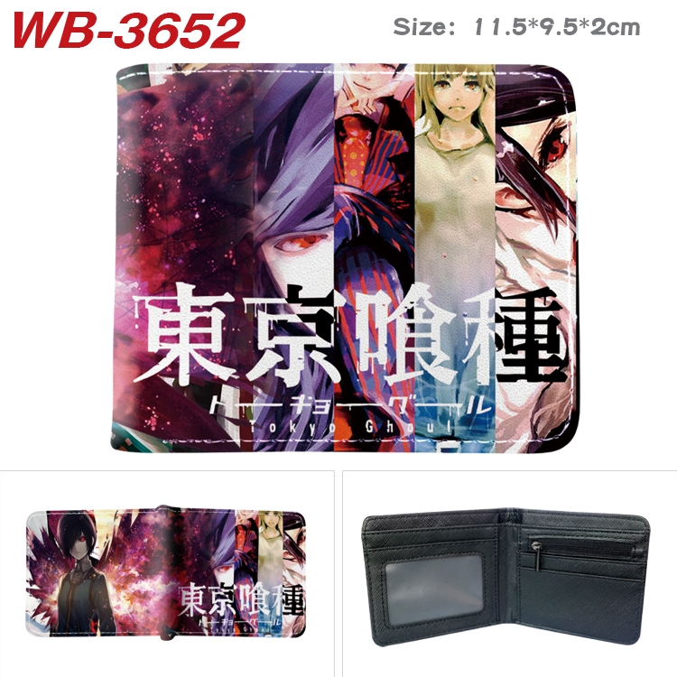 Tokyo Ghoul Anime color book two-fold leather wallet 11.5X9.5X2CM WB-3652A