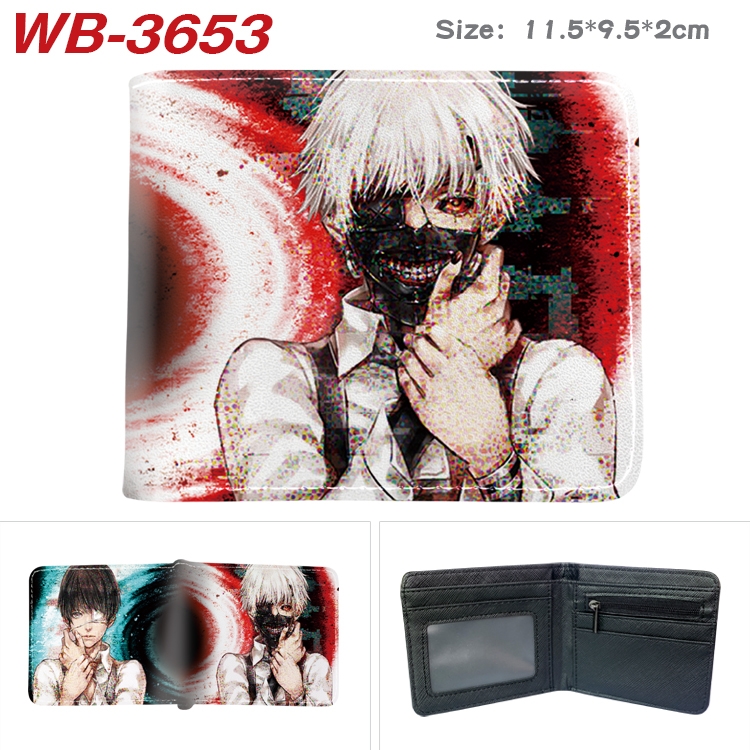 Tokyo Ghoul Anime color book two-fold leather wallet 11.5X9.5X2CM WB-3653A