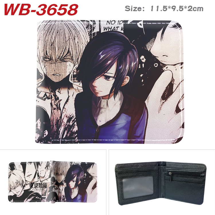 Tokyo Ghoul Anime color book two-fold leather wallet 11.5X9.5X2CM WB-3658A