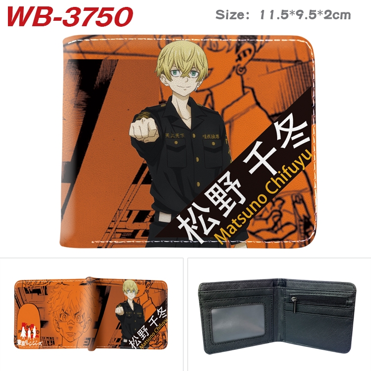 Tokyo avengers Anime color book two-fold leather wallet 11.5X9.5X2CM  WB-3750A