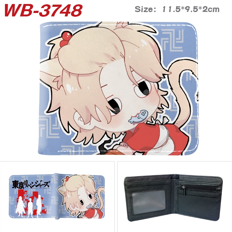 Tokyo avengers Anime color book two-fold leather wallet 11.5X9.5X2CM  WB-3748A