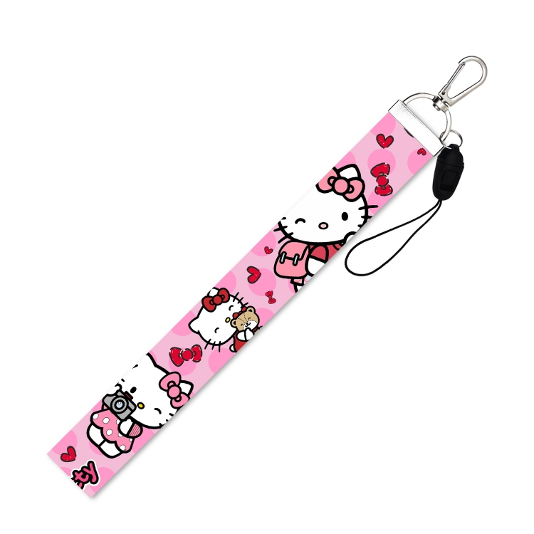 Hello Kitty Silver buckle lanyard mobile phone rope 22.5CM a set price for 10 pcs