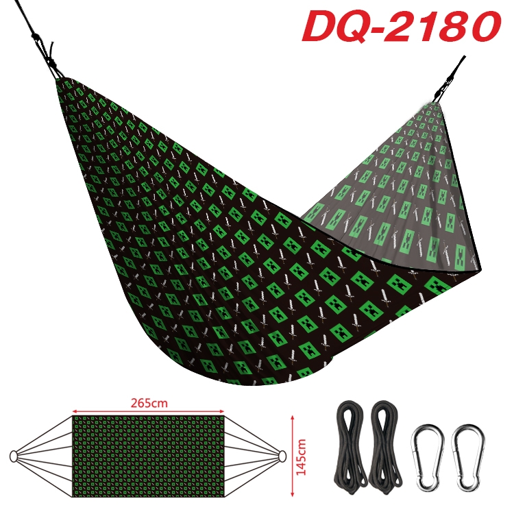 Minecraft Outdoor full color watermark printing hammock 265x145cm  DQ-2180