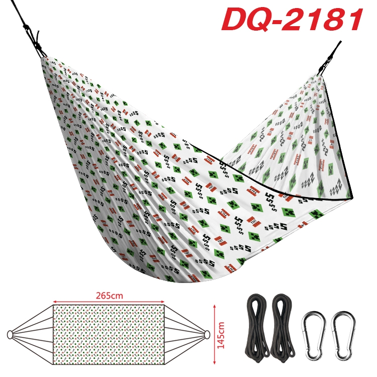 Minecraft Outdoor full color watermark printing hammock 265x145cm  DQ-2181