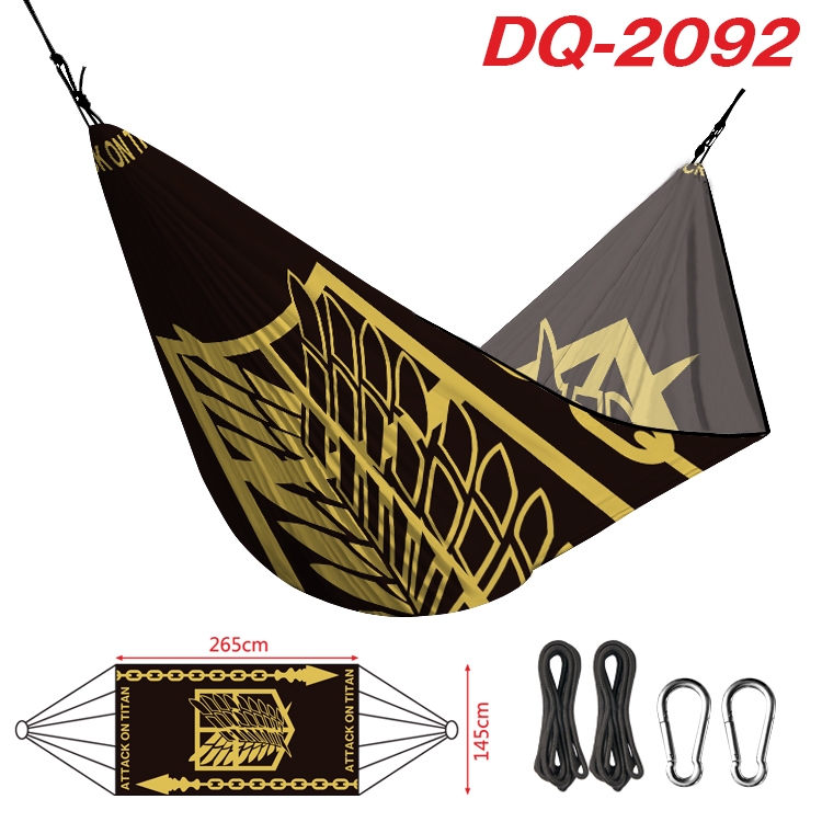 Shingeki no Kyojin Outdoor full color watermark printing hammock 265x145cm DQ-2092