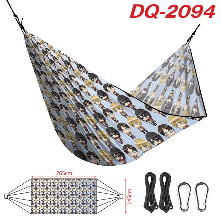 Shingeki no Kyojin Outdoor full color watermark printing hammock 265x145cm DQ-2094