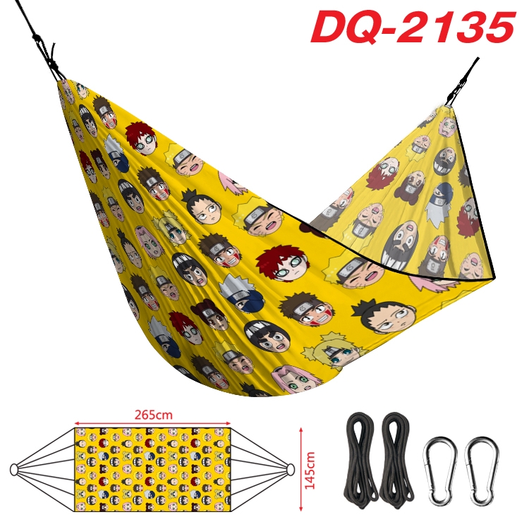 Naruto Outdoor full color watermark printing hammock 265x145cm DQ-2135