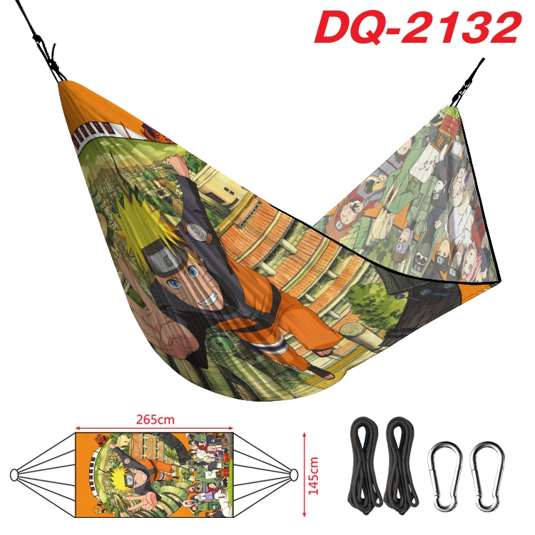 Naruto Outdoor full color watermark printing hammock 265x145cm DQ-2132