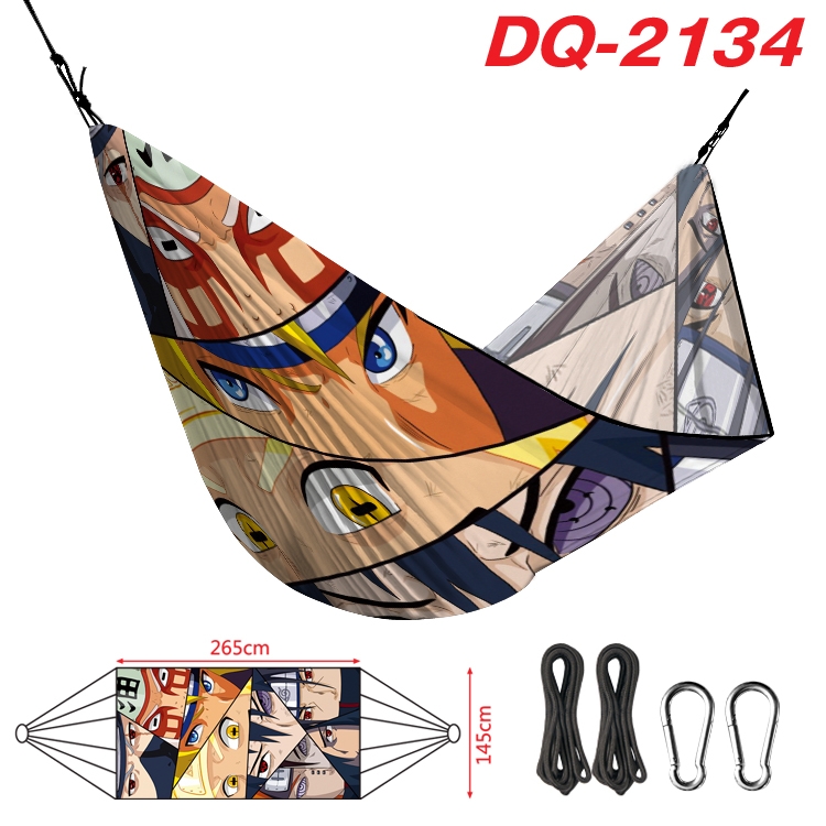 Naruto Outdoor full color watermark printing hammock 265x145cm DQ-2134