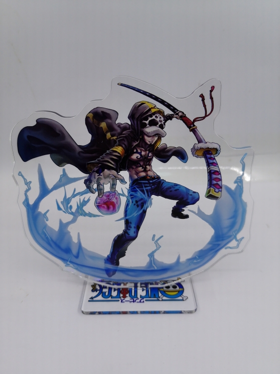 One Piece Anime Laser Acrylic Humanoid  keychain Standing Plates