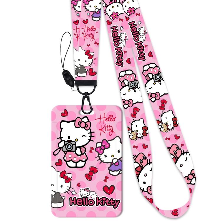 Kitty Black buckle anime short hand strap card holder 45cm price for 2 pcs