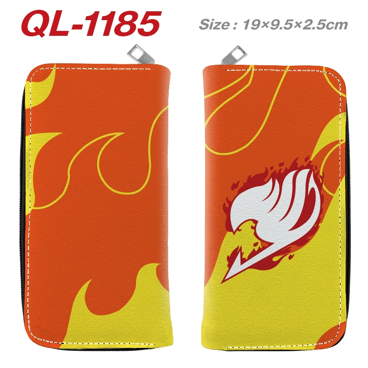 Fairy tail Anime pu leather long zipper wallet 19X9.5X2.5CM QL-1185