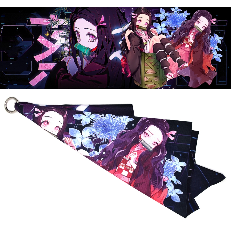 Demon Slayer Kimets Anime Surroundings Small Square Pendant 20X60CM price for 5 pcs