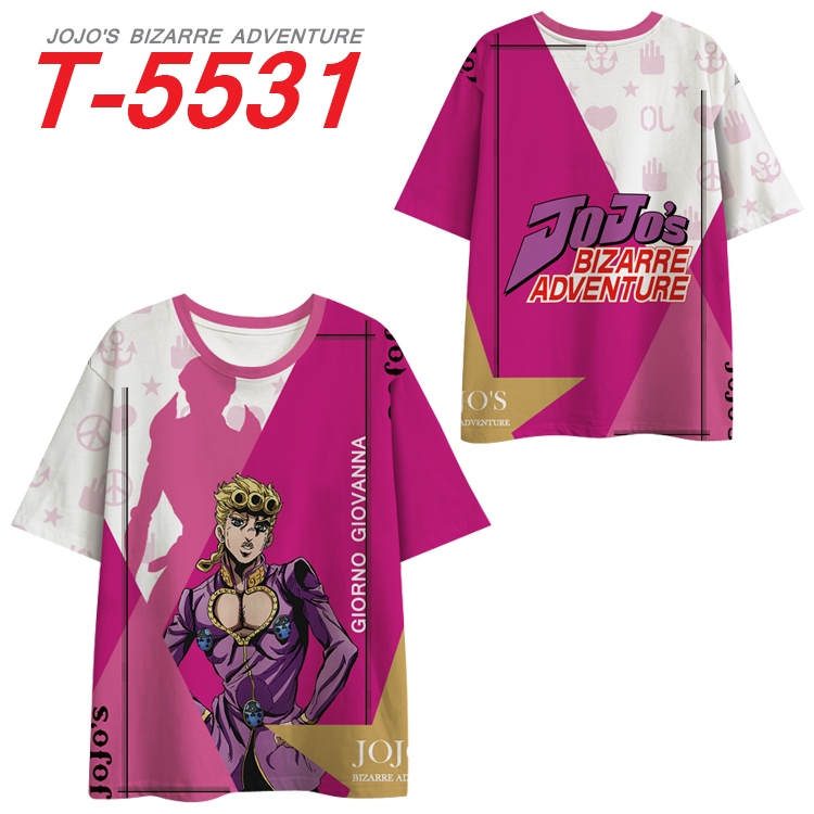 JoJos Bizarre Adventure Anime Peripheral Full Color Milk Silk Short Sleeve T-Shirt from S to 6XL T-5528
