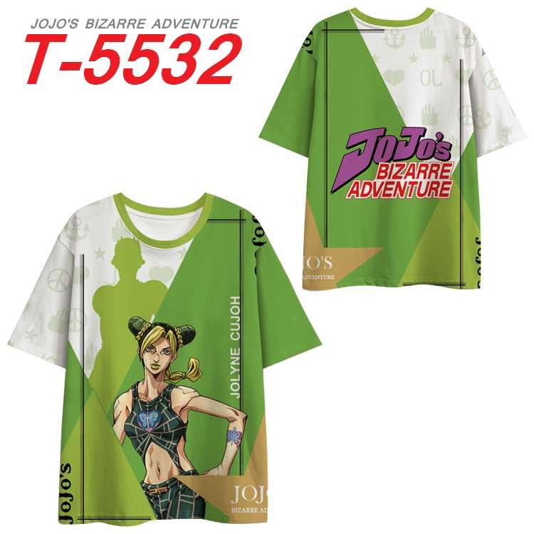 JoJos Bizarre Adventure Anime Peripheral Full Color Milk Silk Short Sleeve T-Shirt from S to 6XL T-5532