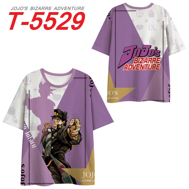 JoJos Bizarre Adventure Anime Peripheral Full Color Milk Silk Short Sleeve T-Shirt from S to 6XL T-5529