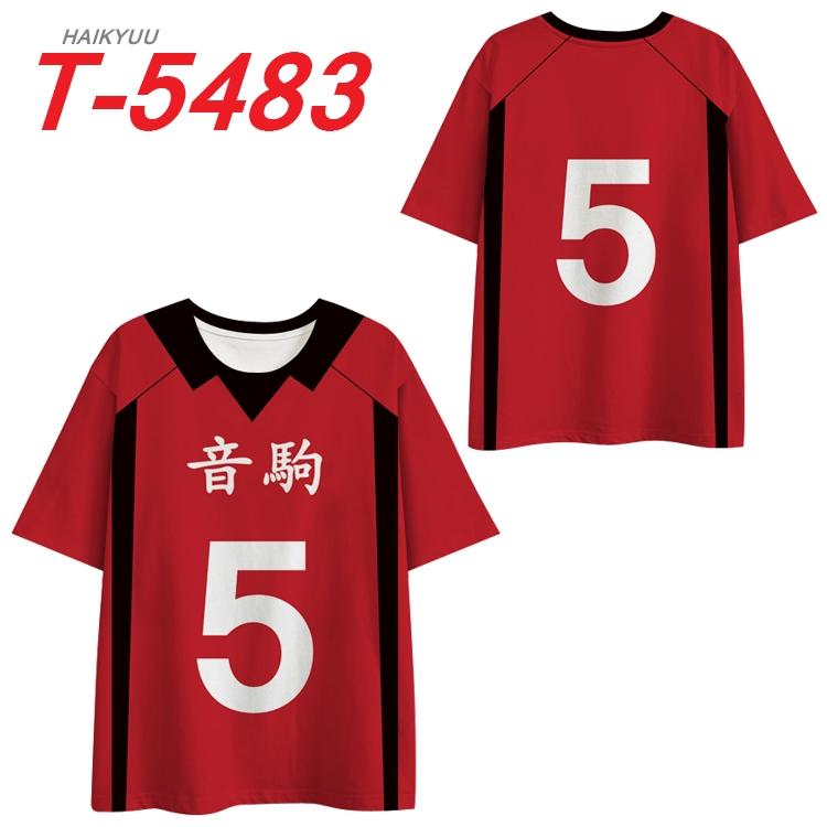 Haikyuu!! Anime Peripheral Full Color Milk Silk Short Sleeve T-Shirt from S to 6XL T-5483