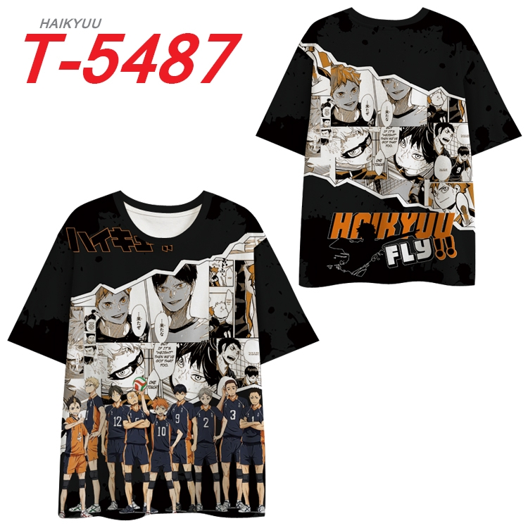 Haikyuu!! Anime Peripheral Full Color Milk Silk Short Sleeve T-Shirt from S to 6XL T-5487
