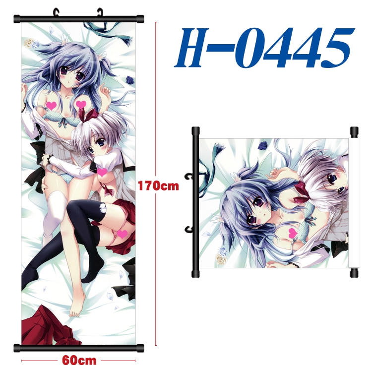 Mashiroiro Symphony Black plastic rod cloth hanging canvas painting 60x170cm H-0445