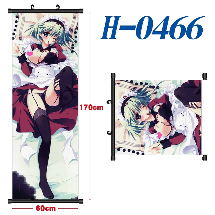 Mashiroiro Symphony Black plastic rod cloth hanging canvas painting 60x170cm H-0466