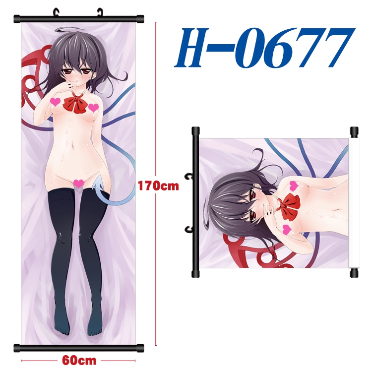 Re:Zero kara Hajimeru Isekai Seikatsu Black plastic rod cloth hanging canvas painting 60x170cm  H-0677