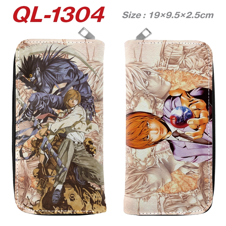 Death note Anime pu leather long zipper wallet 19X9.5X2.5CM  QL-1304