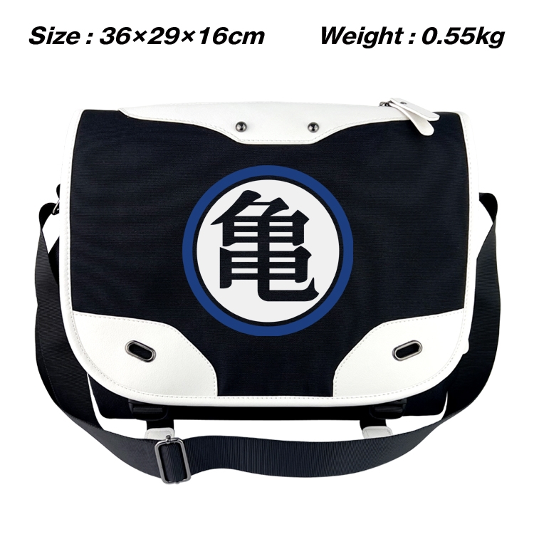 DRAGON BALL lack and white anime waterproof one shoulder messenger bag schoolbag 36X29X16CM
