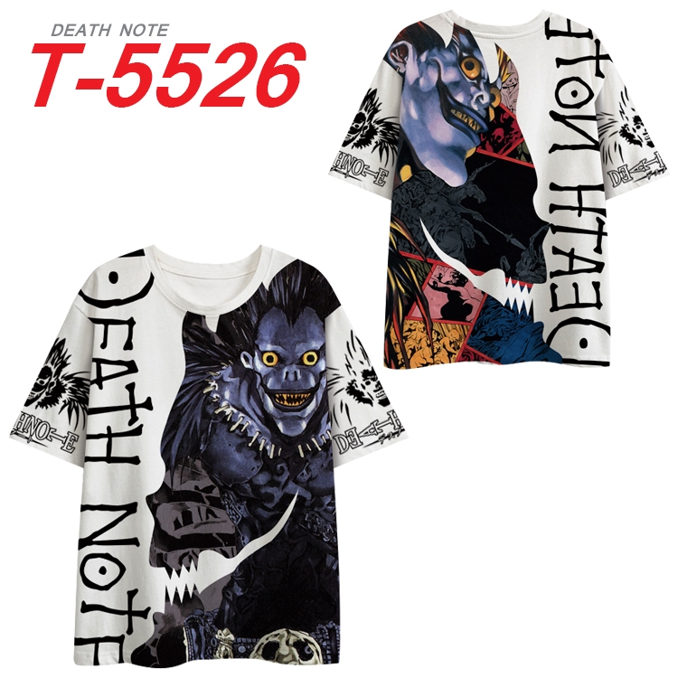 Death note Anime Peripheral Full Color Milk Silk Short Sleeve T-Shirt from S to 6XL T-5526
