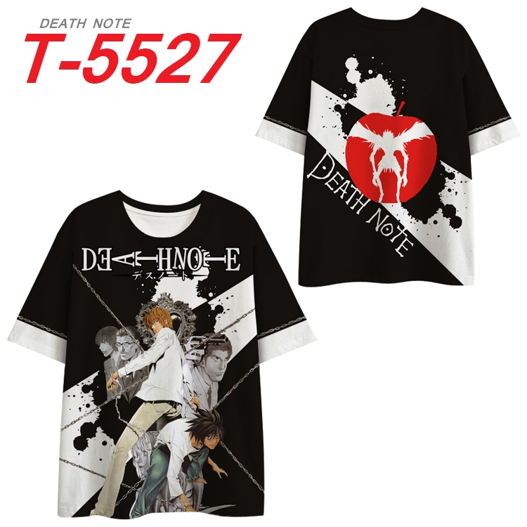 Death note Anime Peripheral Full Color Milk Silk Short Sleeve T-Shirt from S to 6XL T-5527